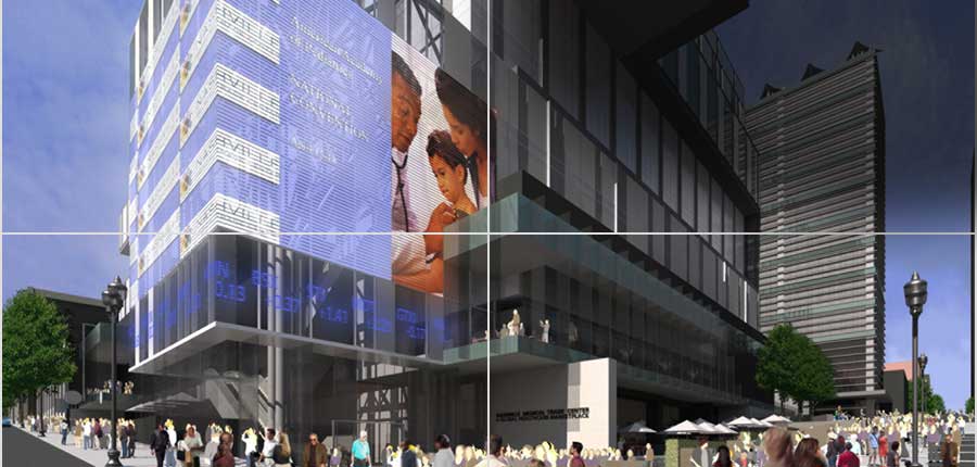 Exterior of trade center