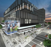 Project Rendering - Exterior of trade center